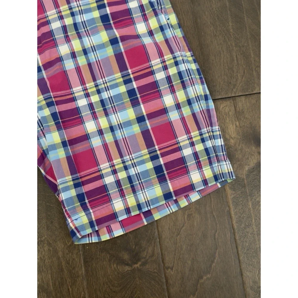 Vintage‎ Polo Ralph Lauren Shorts Mens Size 35W Colorful Plaid 100% Cotton Y2K